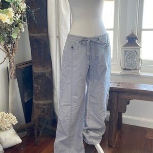 Anthropologie daughters of the liberation linen blend straight leg pants